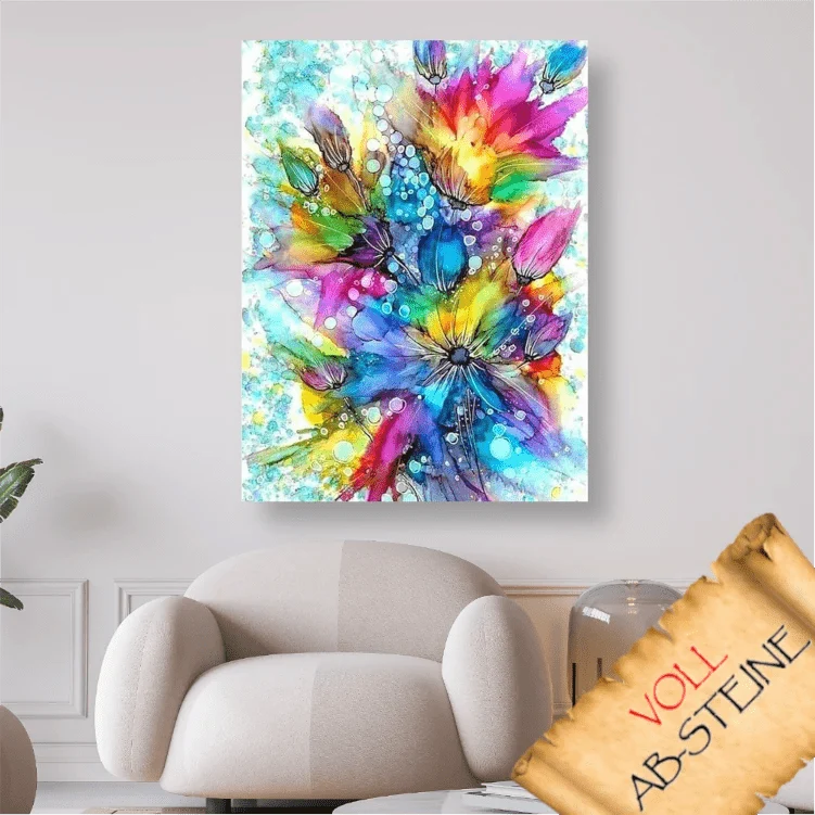 Abstrakter Blumenstrauss - Voll AB 5D DIY Diamond Painting