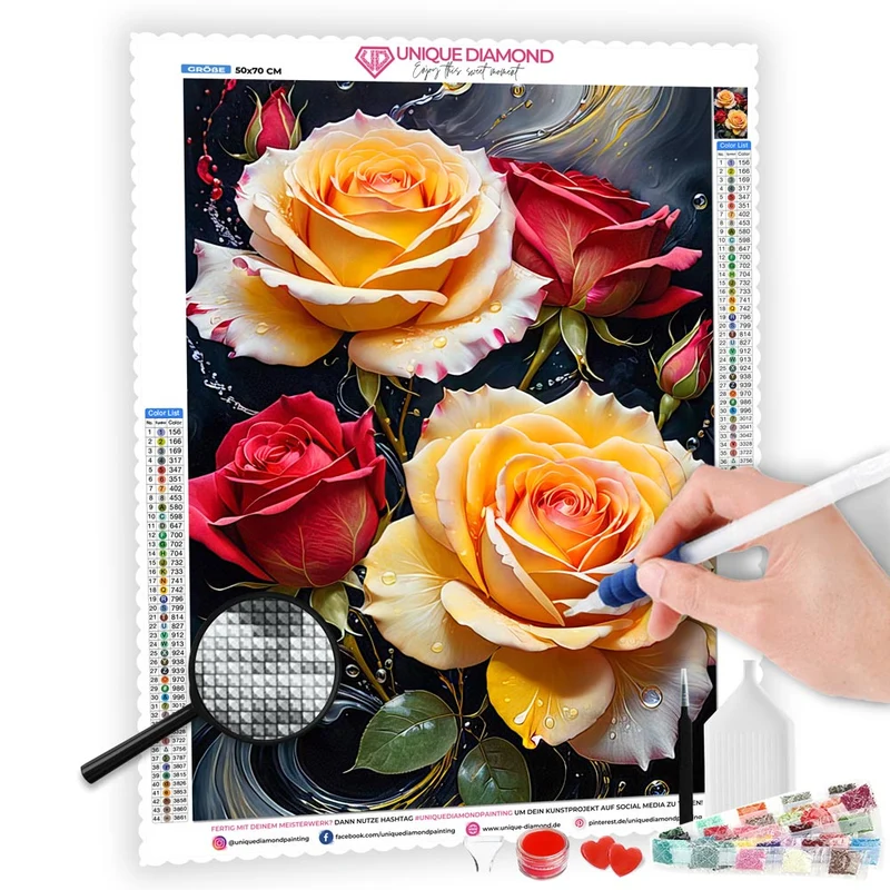 5D Diamond Painting – Rosen