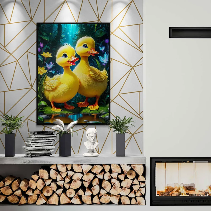 5D Diamond Painting – Zwei Gelbe Gänschen