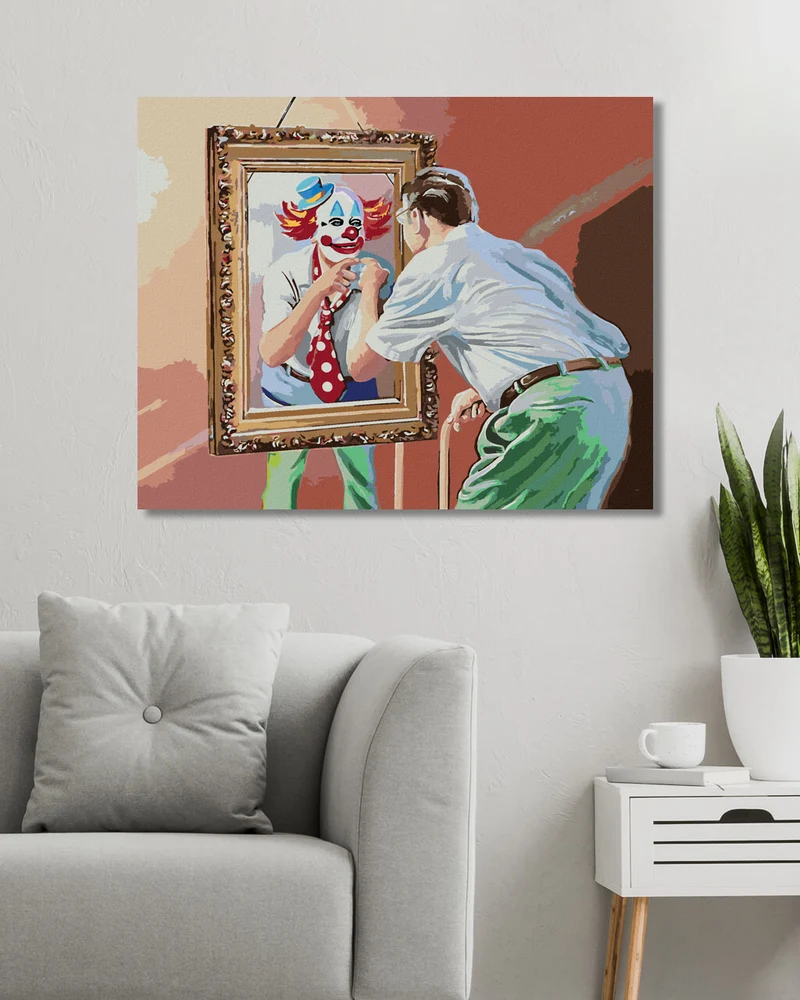 Diamond painting - CLOWN IM SPIEGEL (D. RUSTY RUST)