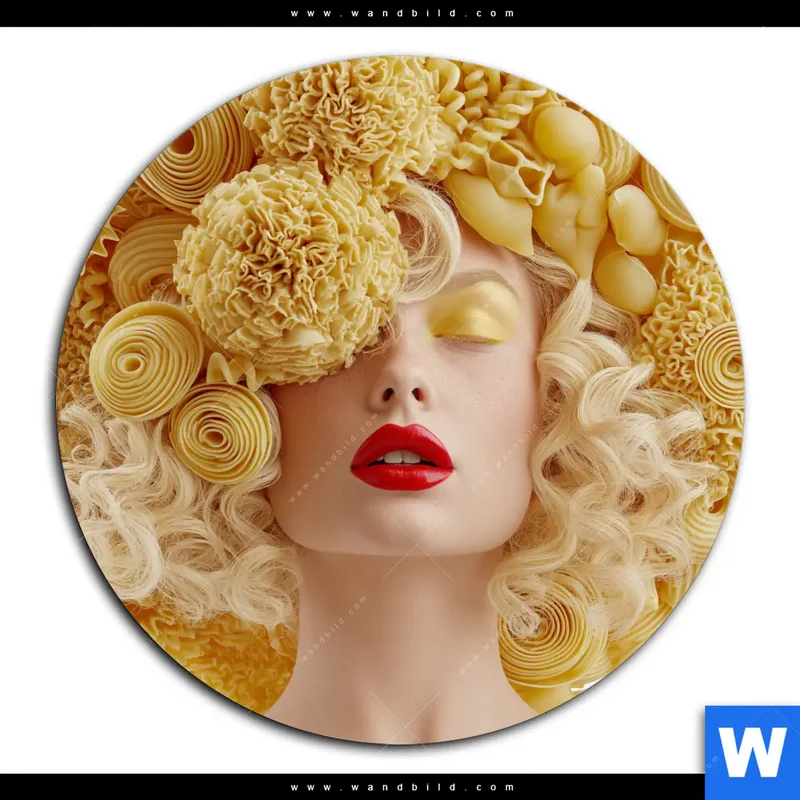 Acrylglasbild | Pasta Queen | Rund