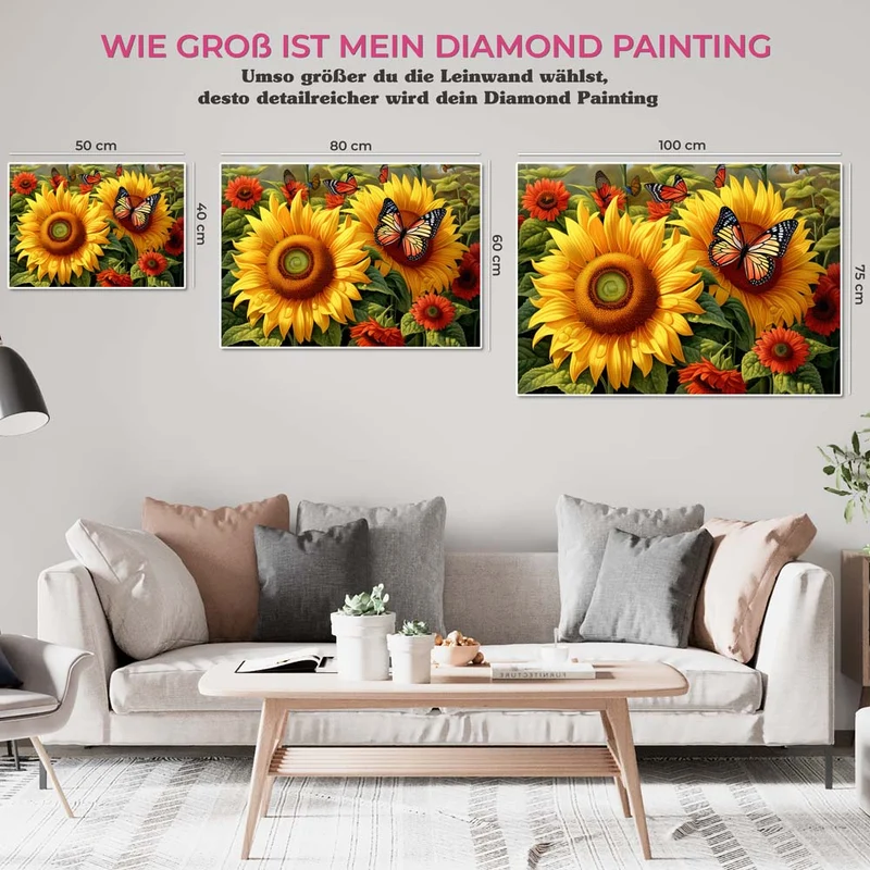5D Diamond Painting – Sonnenblumen