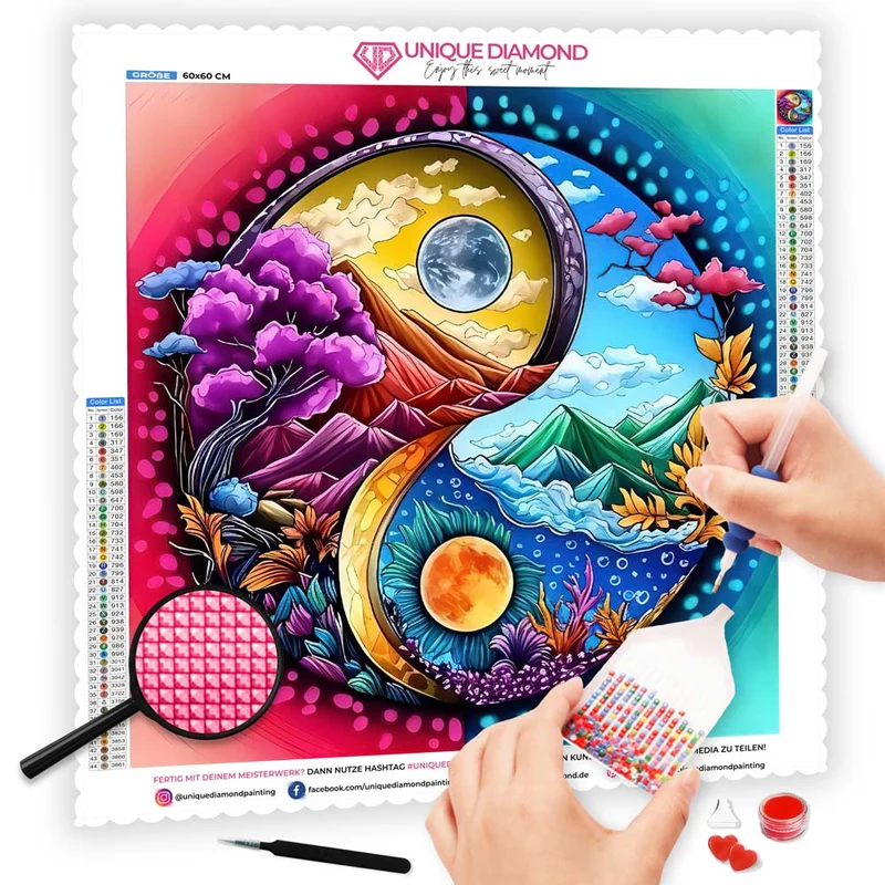 5D Diamond Painting – Yin und Yang Landschaft