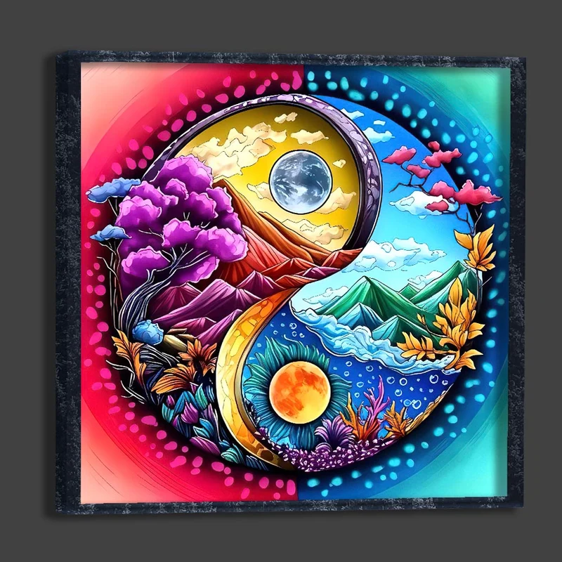 5D Diamond Painting – Yin und Yang Landschaft