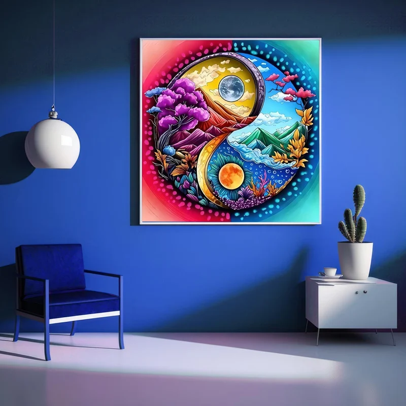 5D Diamond Painting – Yin und Yang Landschaft