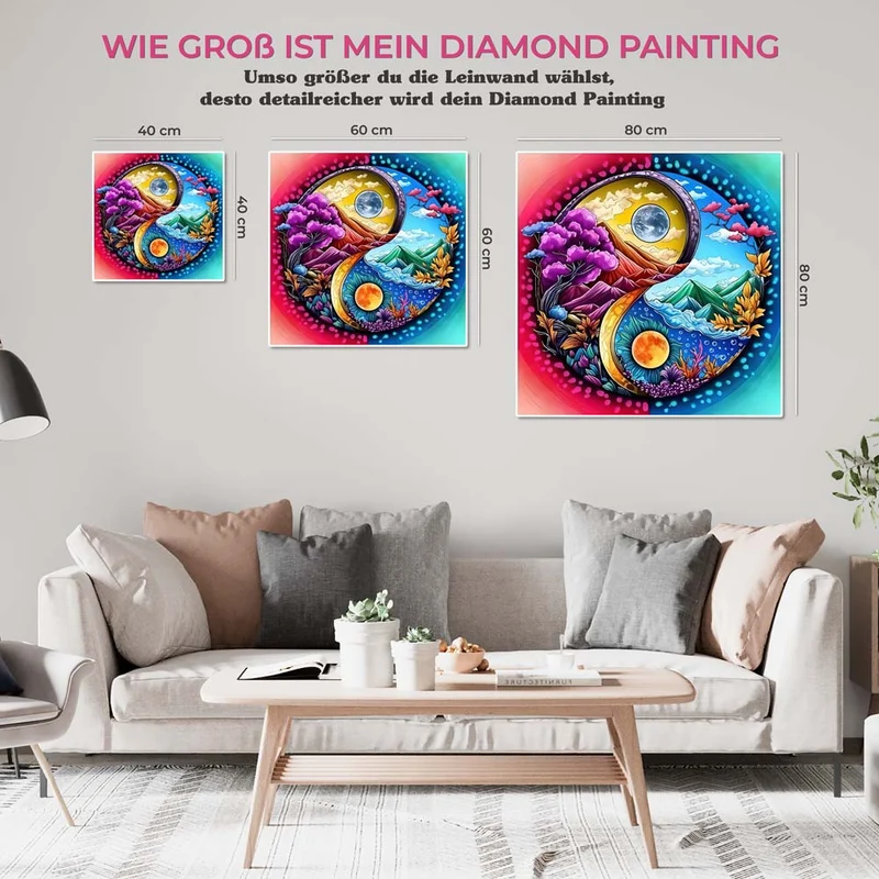 5D Diamond Painting – Yin und Yang Landschaft