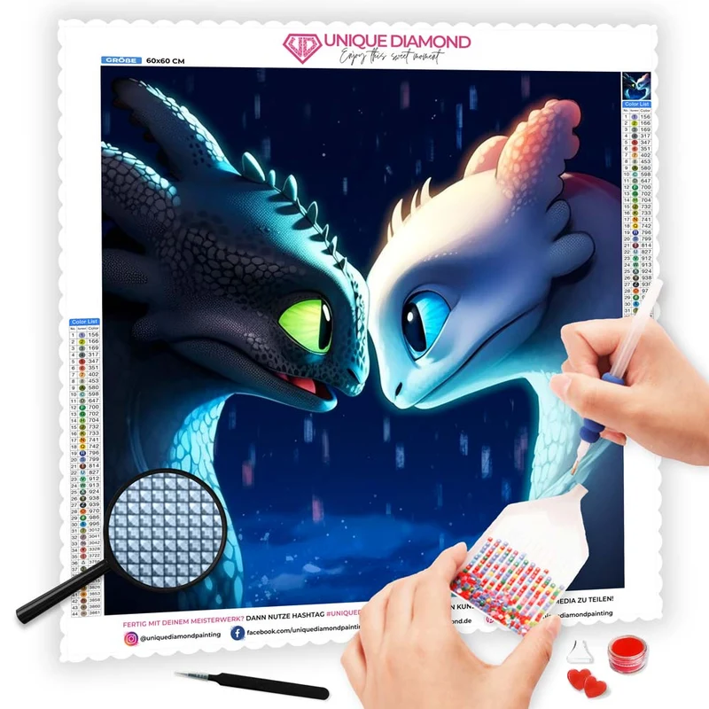 5D Diamond Painting – Dragon Love