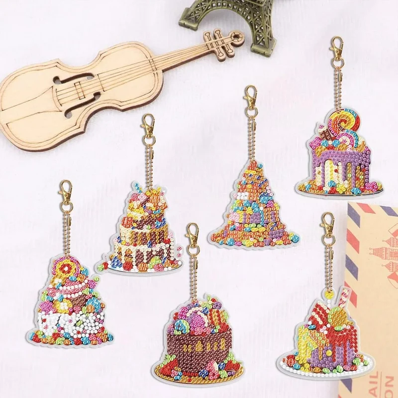 5D Diamond Painting Anhänger Kuchen