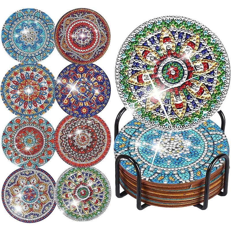 5D Diamond Painting Untersetzer Mandala