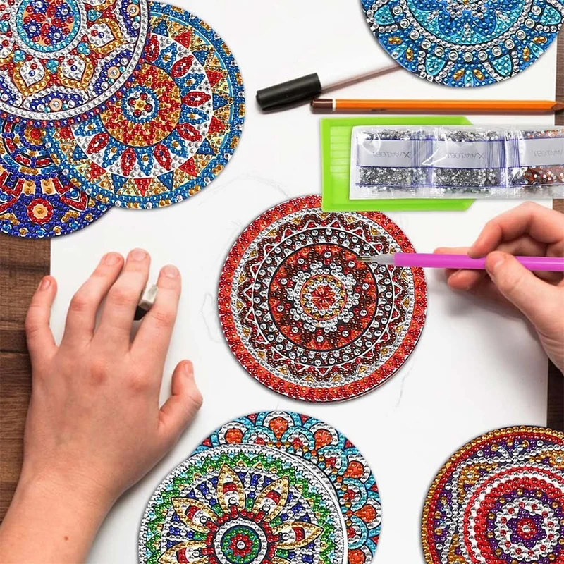 5D Diamond Painting Untersetzer Mandala