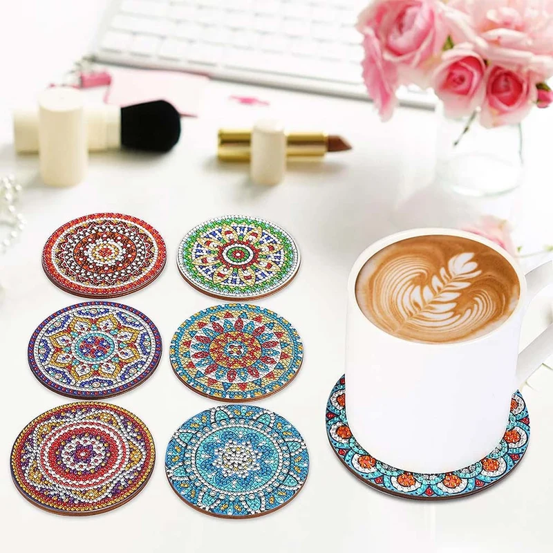 5D Diamond Painting Untersetzer Mandala