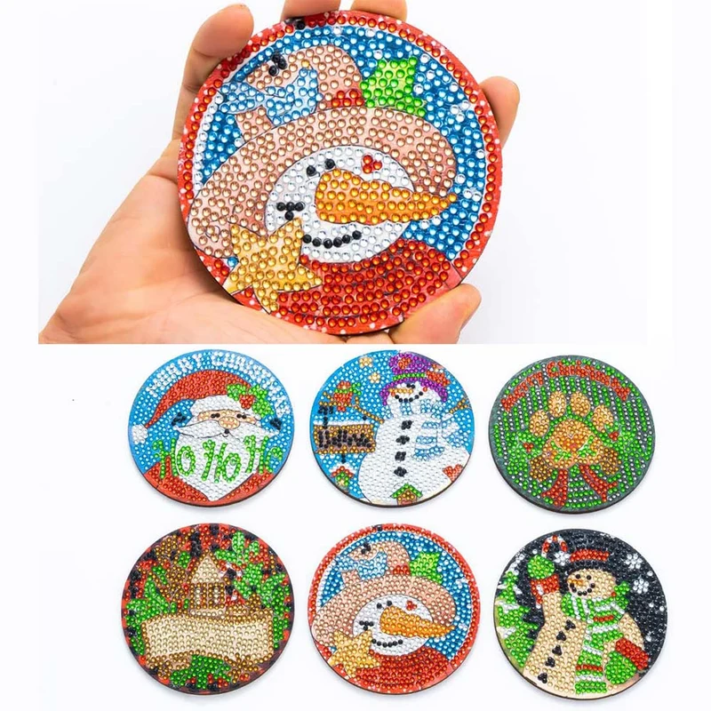 5D Diamond Painting Untersetzer Weihnachten Set 2