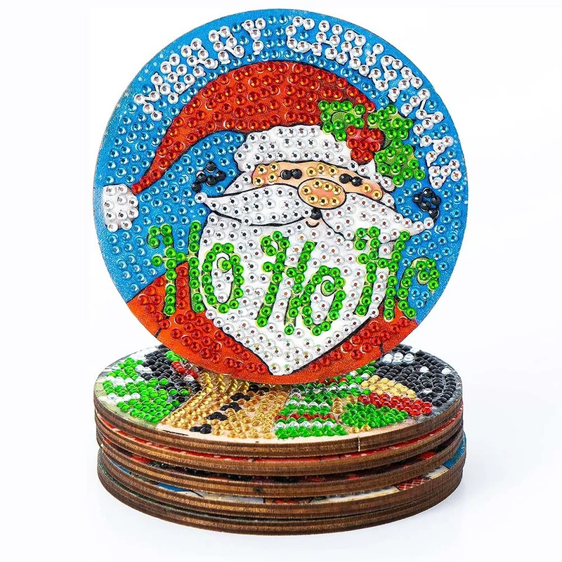 5D Diamond Painting Untersetzer Weihnachten Set 2