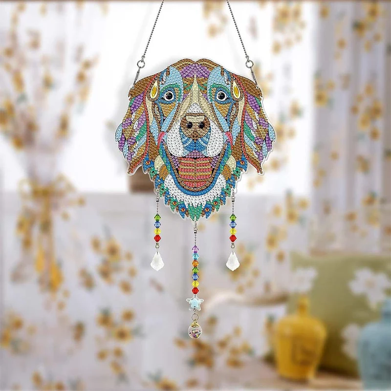 5D Diamond Painting Türanhänger Hund