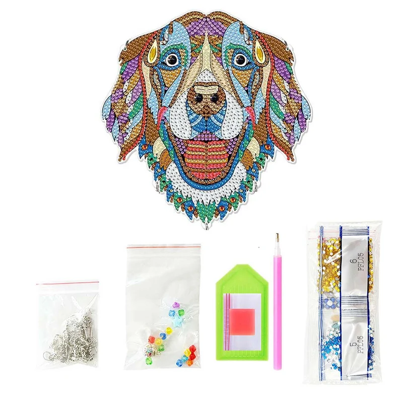 5D Diamond Painting Türanhänger Hund