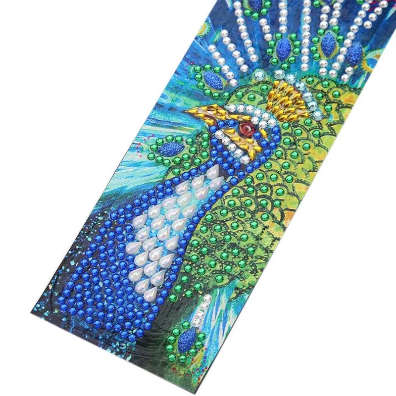 Diamond Painting Lesezeichen Pfau