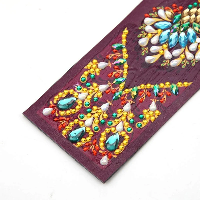 Diamond Painting Lesezeichen Pfau