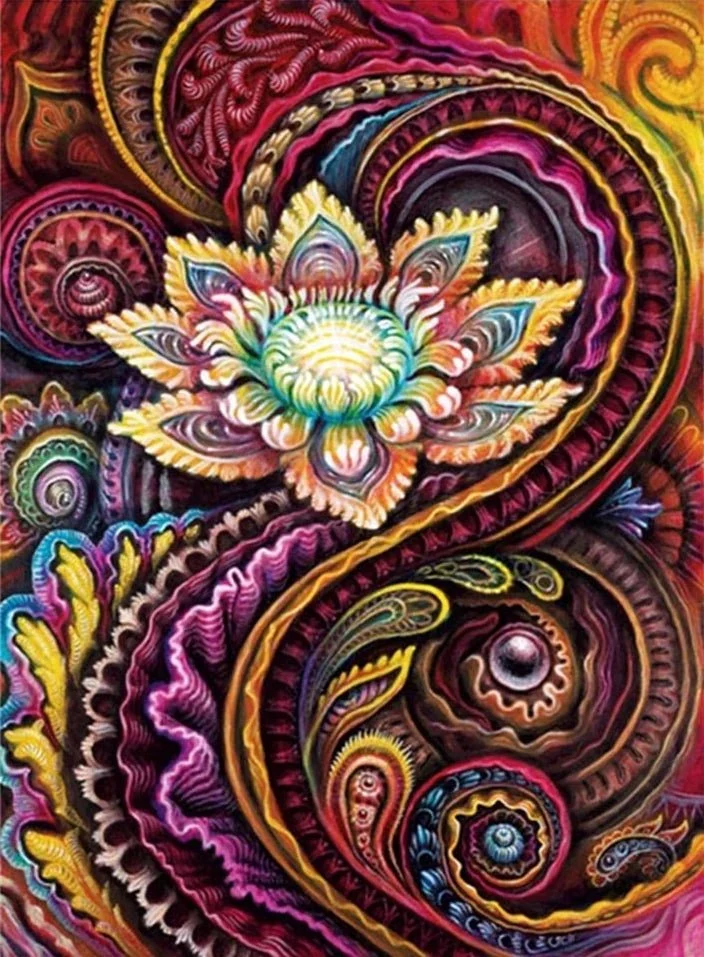 Lotusblüte Mandala Modern - Voll AB 5D DIY Diamond Painting