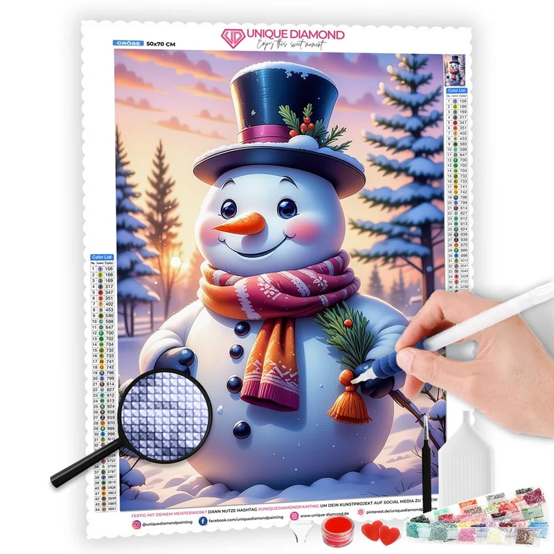 5D Diamond Painting – Happy Snowman