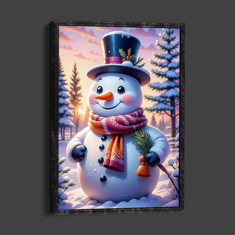 5D Diamond Painting – Happy Snowman