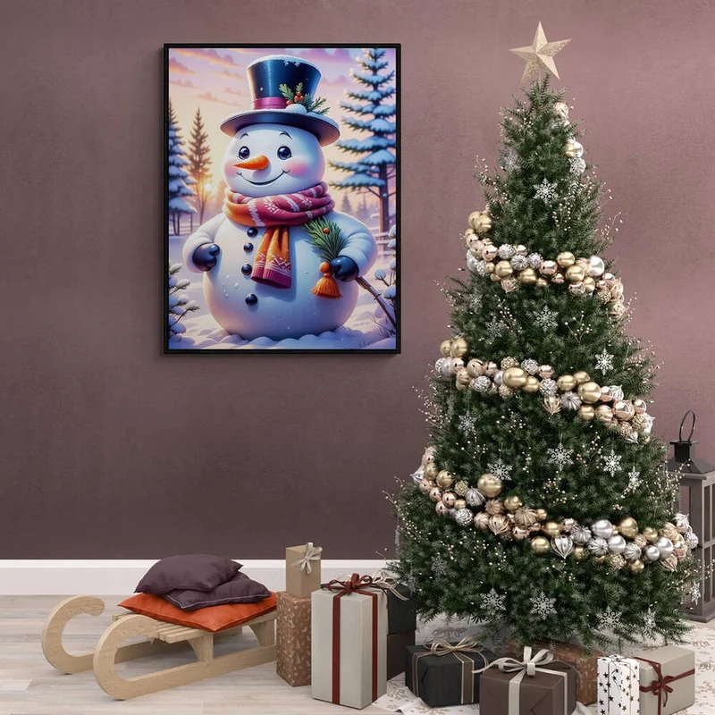5D Diamond Painting – Happy Snowman