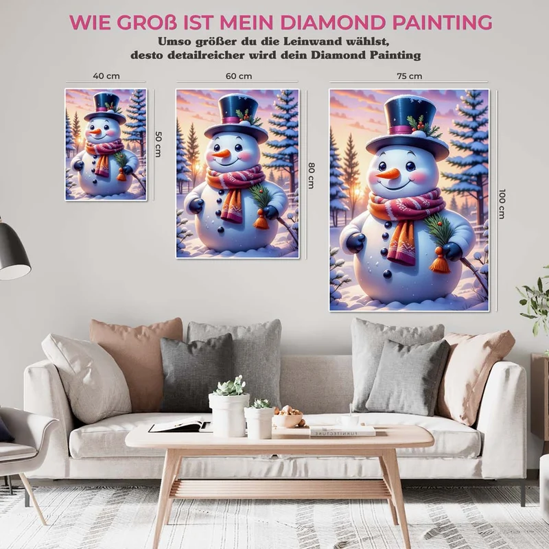5D Diamond Painting – Happy Snowman