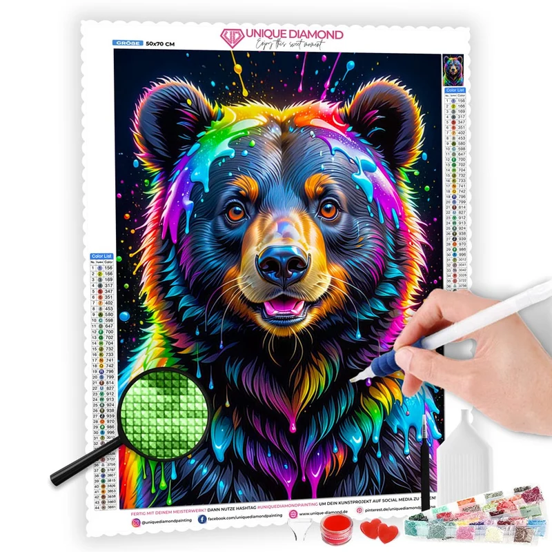 5D Diamond Painting – Rainbow Bear