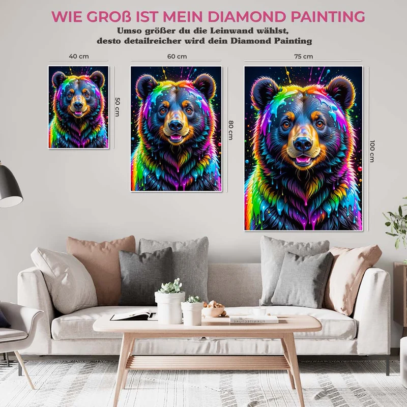 5D Diamond Painting – Rainbow Bear