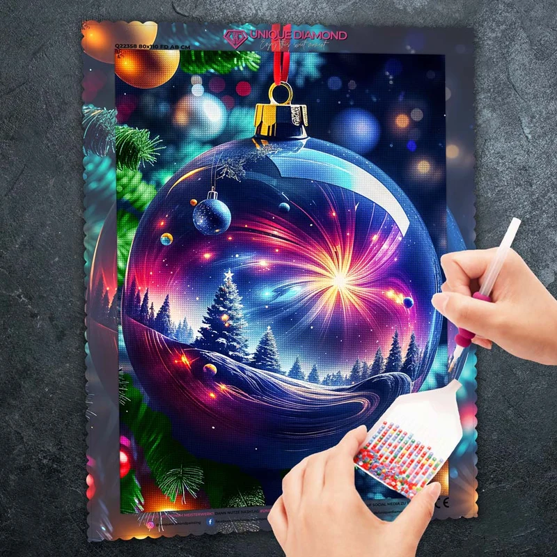 5D Diamond Painting – Magischer Weihnachtskugel
