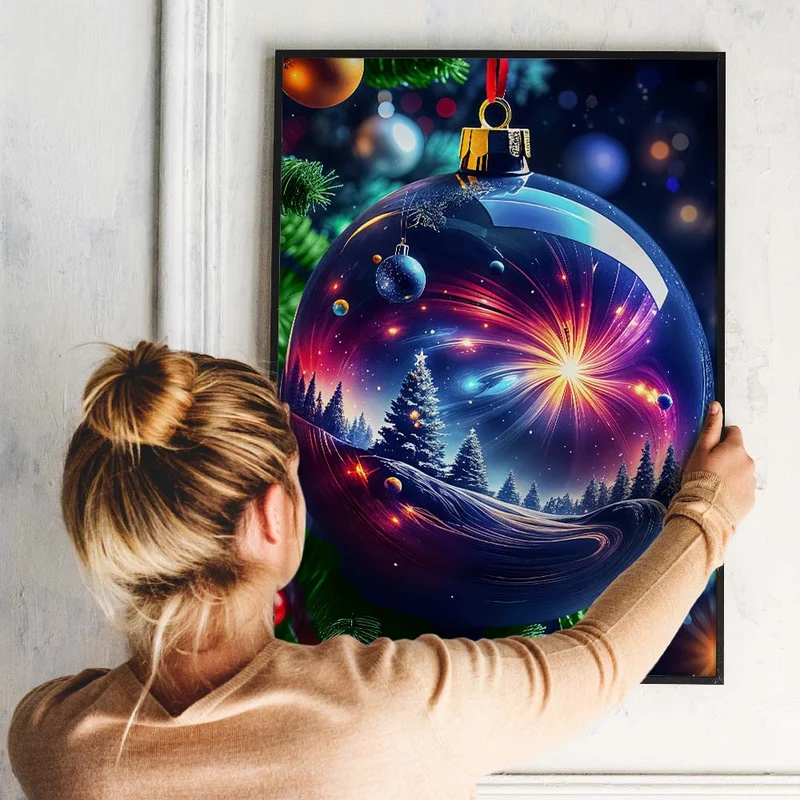 5D Diamond Painting – Magischer Weihnachtskugel