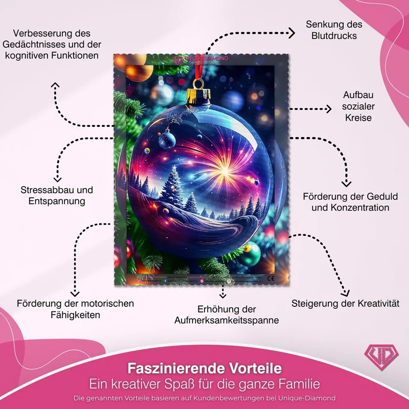 5D Diamond Painting – Magischer Weihnachtskugel