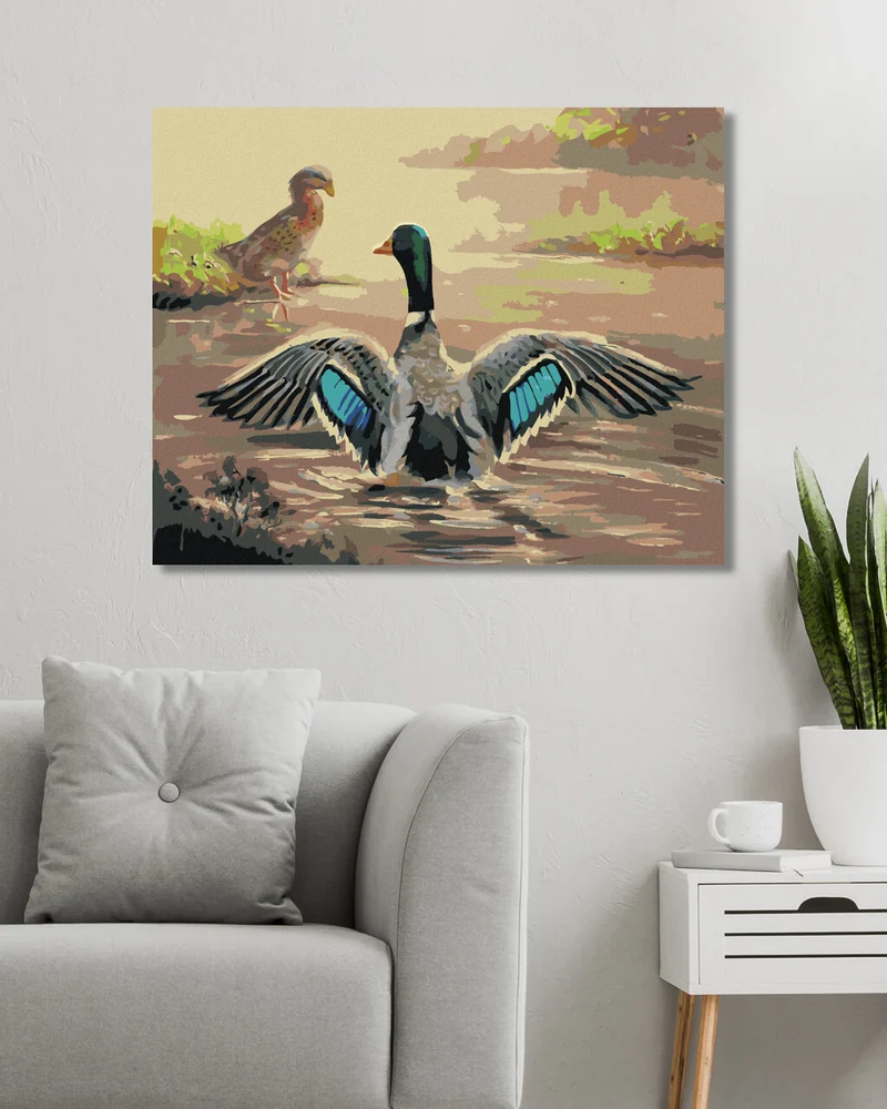 Diamond painting - ENTE MIT AUSGEBREITETEN FLÜGELN (D. RUSTY RUST)