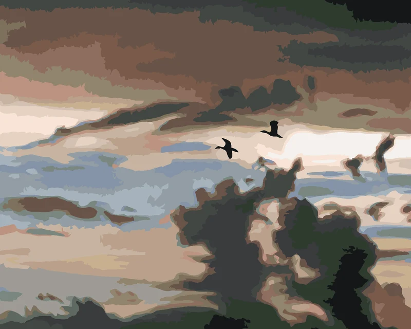 Diamond painting - ENTEN UND HIMMEL (D. RUSTY RUST)