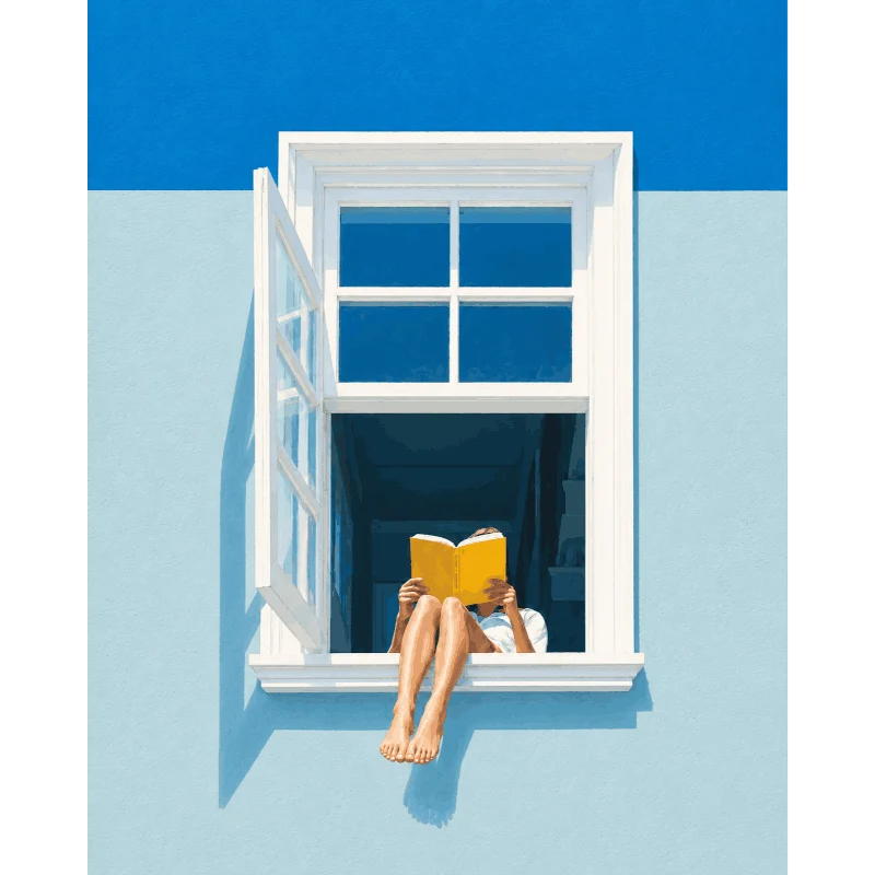 Am Fenster lesen