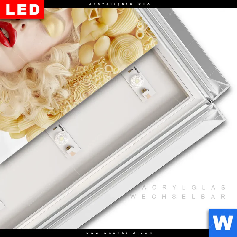 Leuchtbild Acrylglas Canvalight® DIA | Pasta Queen | Quadrat