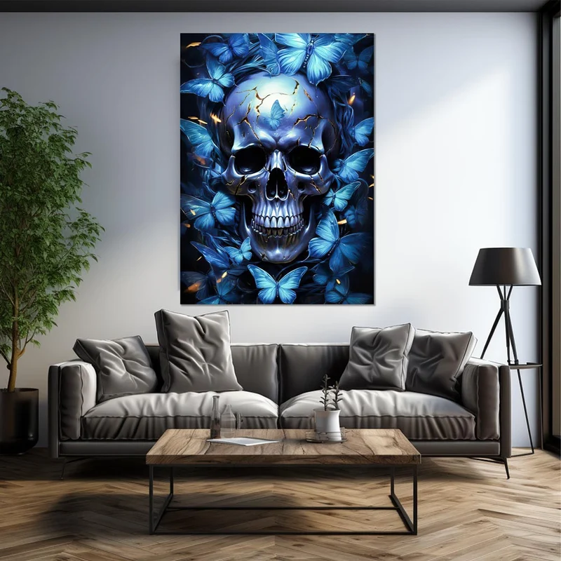 5D Diamond Painting – Schmetterling Schädel