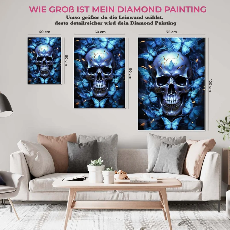 5D Diamond Painting – Schmetterling Schädel