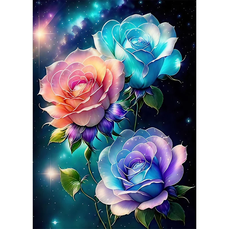 5D Diamond Painting – Colorful Roses