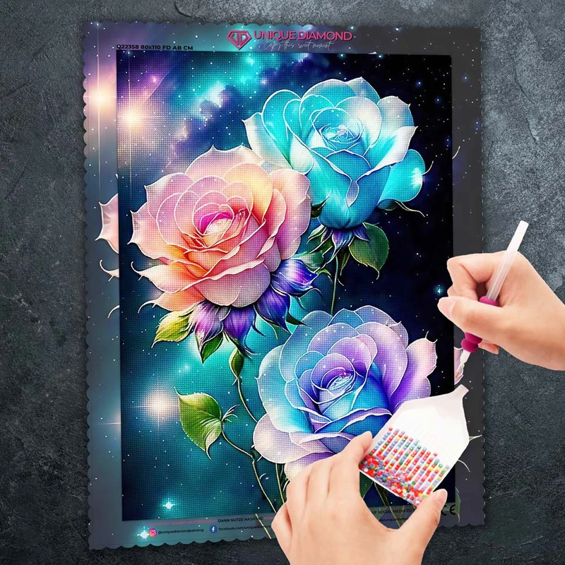 5D Diamond Painting – Colorful Roses