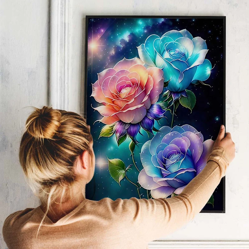 5D Diamond Painting – Colorful Roses