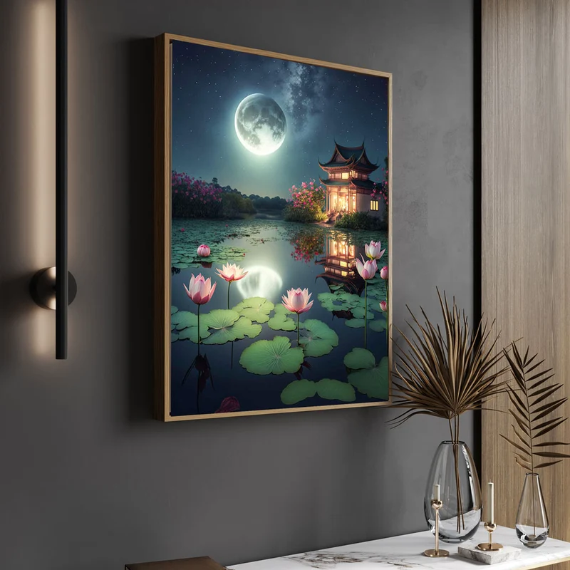 5D Diamond Painting – Lotus Teich