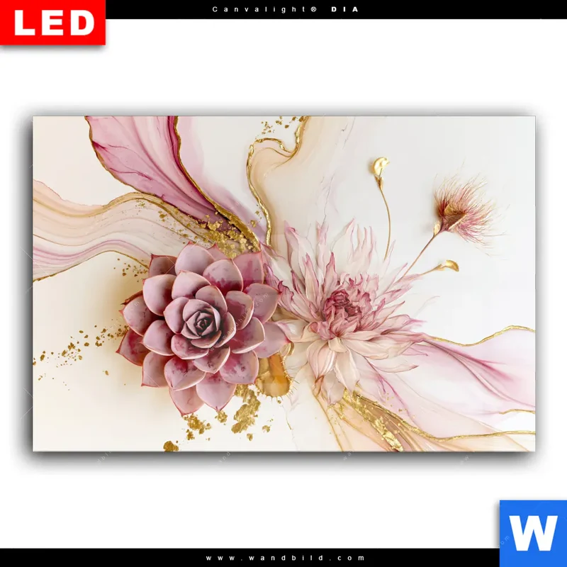 Wechselmotiv Acrylglas Canvalight® DIA | Florale Harmonie | Querformat