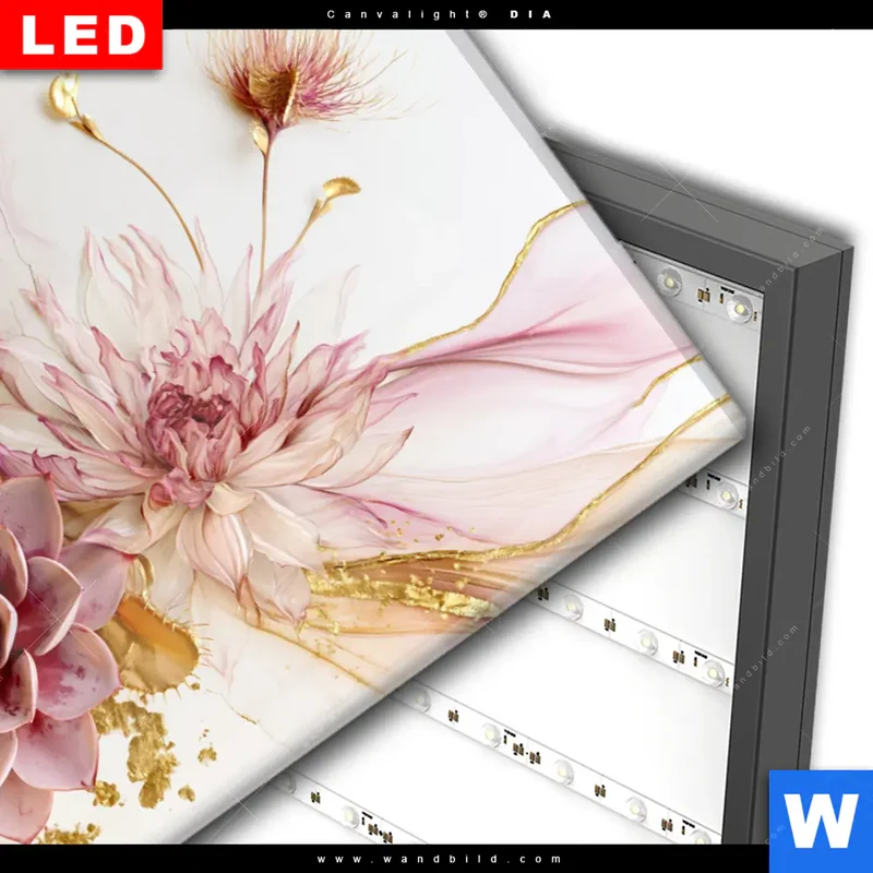 Wechselmotiv Acrylglas Canvalight® DIA | Florale Harmonie | Querformat