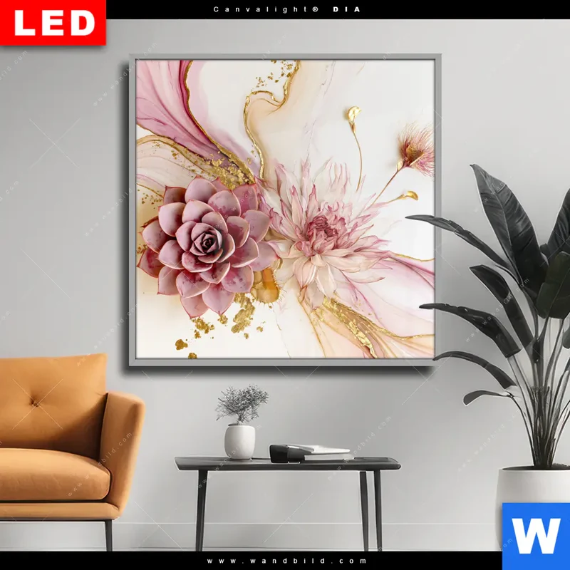 Wechselmotiv Acrylglas Canvalight® DIA | Florale Harmonie | Quadrat