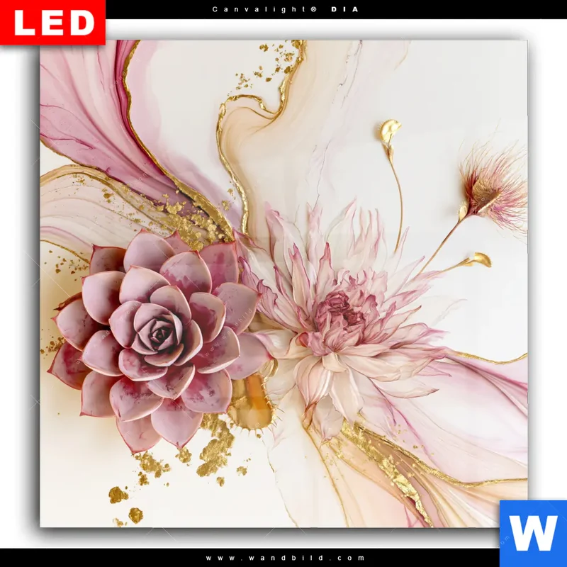 Wechselmotiv Acrylglas Canvalight® DIA | Florale Harmonie | Quadrat