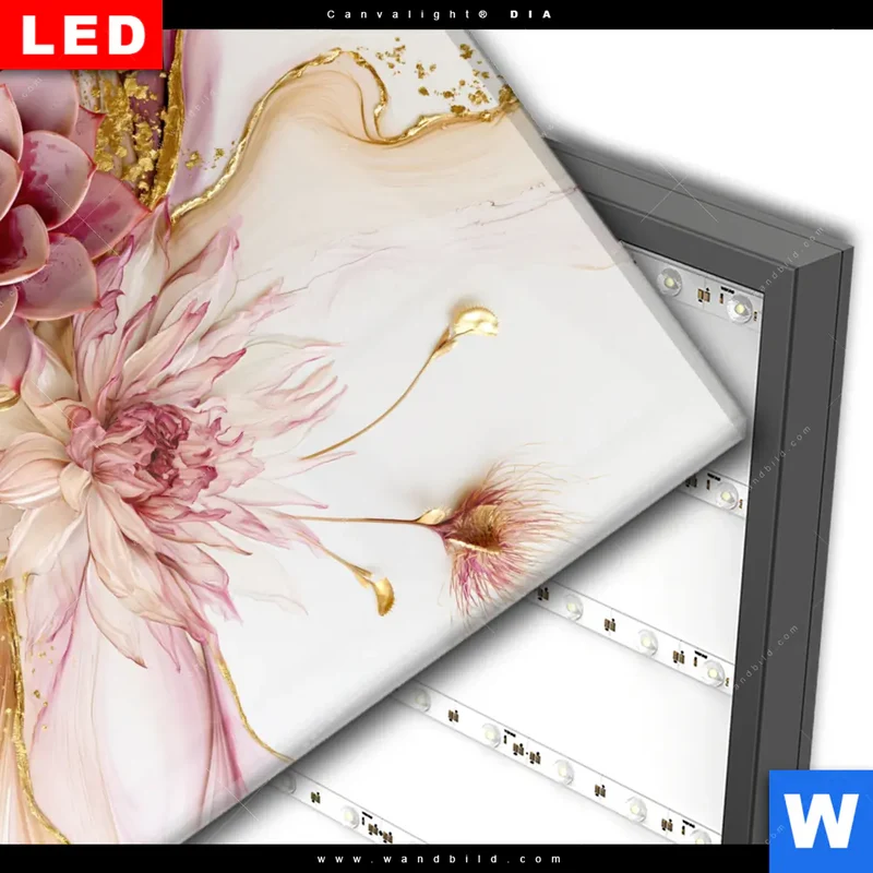 Wechselmotiv Acrylglas Canvalight® DIA | Florale Harmonie | Quadrat