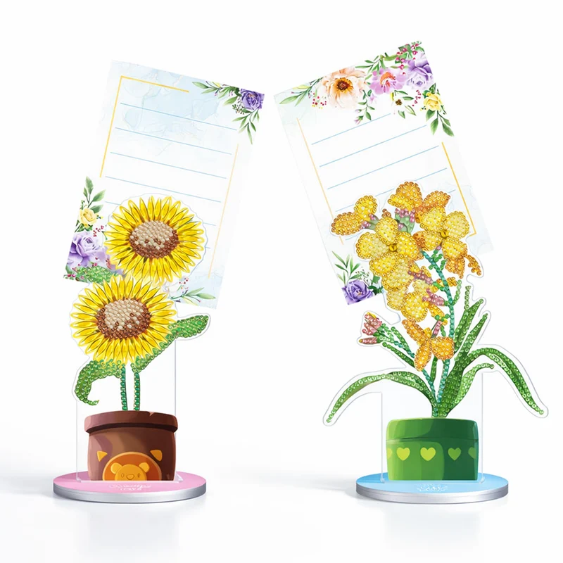 Diamond Painting Notizhalter Blumen 2 Stück Set