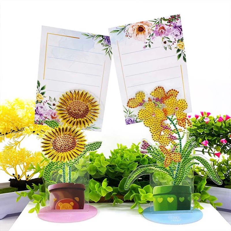 Diamond Painting Notizhalter Blumen 2 Stück Set