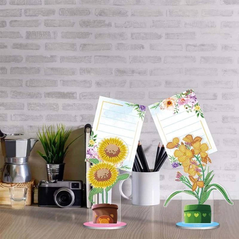 Diamond Painting Notizhalter Blumen 2 Stück Set