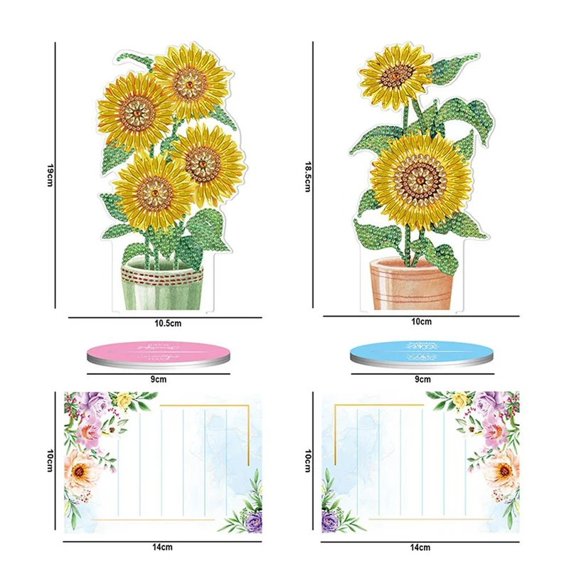 Diamond Painting Notizhalter Sonnenblumen 2 Stück Set